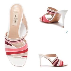New Valentino Garavani Deco Suede Sandals